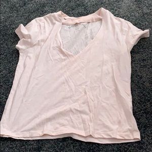 aeropostale light pink cut out top